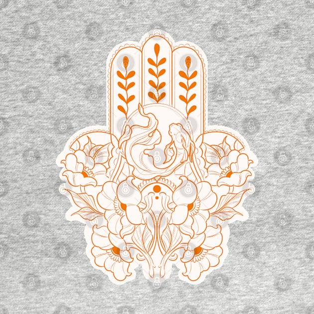 Hamsa Koi (Orange) by Caroline